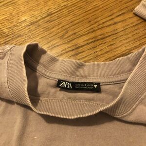 Zara cropped long sleeve top